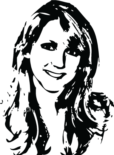 Illustrated portrait of Jess Tyrol smiling